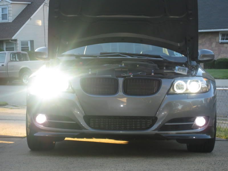 One headlight is brighter than the other?